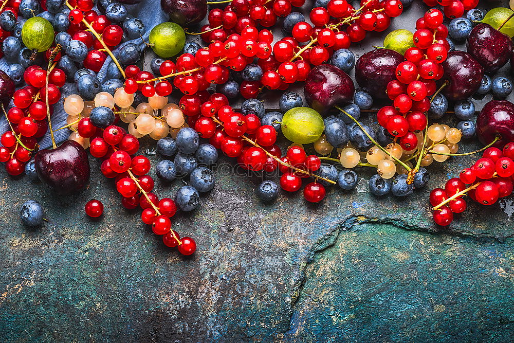 Image, Stock Photo Different summer berries, background