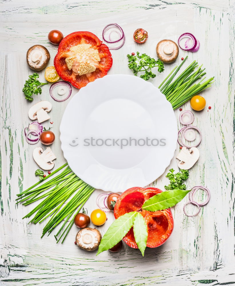 Similar – Wild rice with fresh vegetables and ingredients