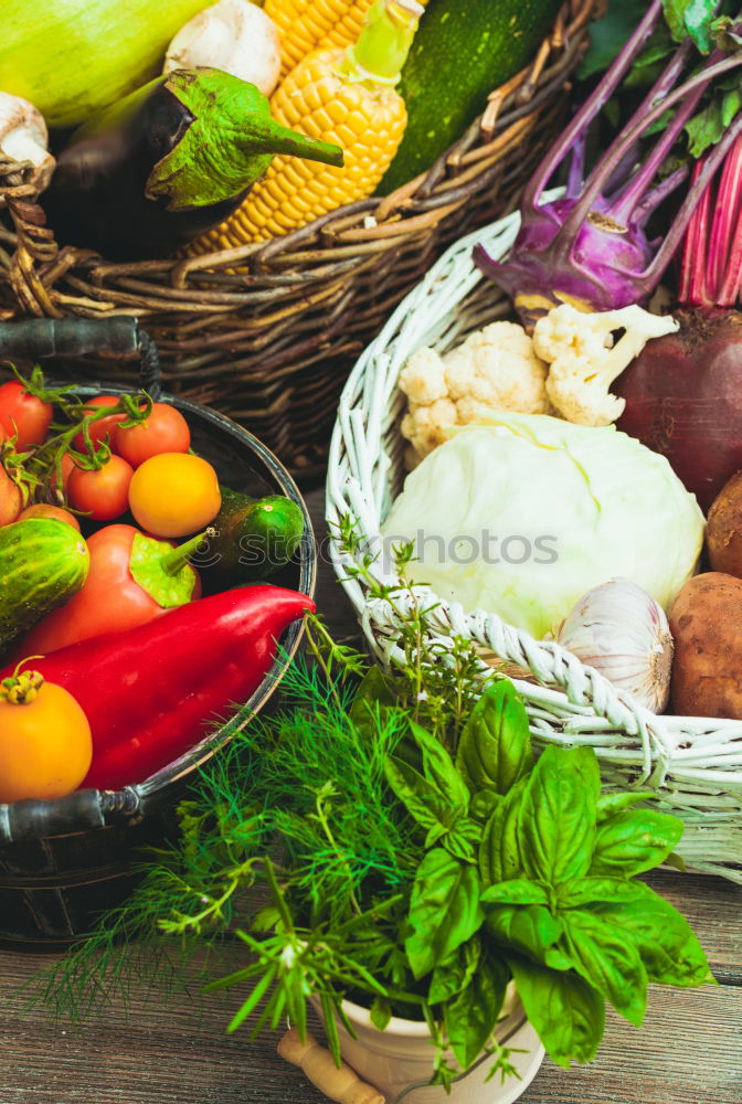 Similar – Cooking ingredients and utensils on table