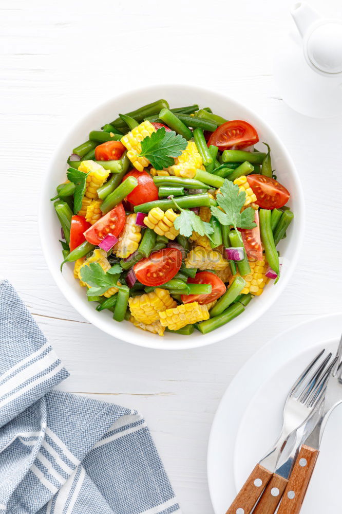 Similar – Image, Stock Photo Woman eating quinoa and vegetables in bowl