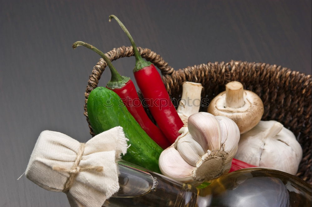 Similar – Image, Stock Photo Red chilli and rosemary with spices