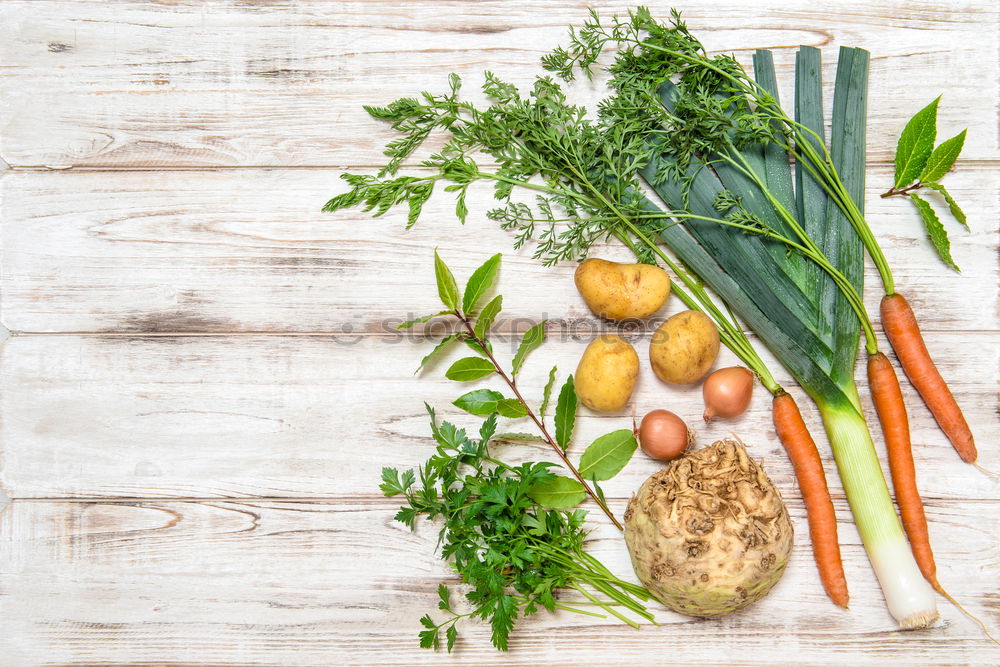 Similar – Image, Stock Photo Asparagus with vegetables on a white background