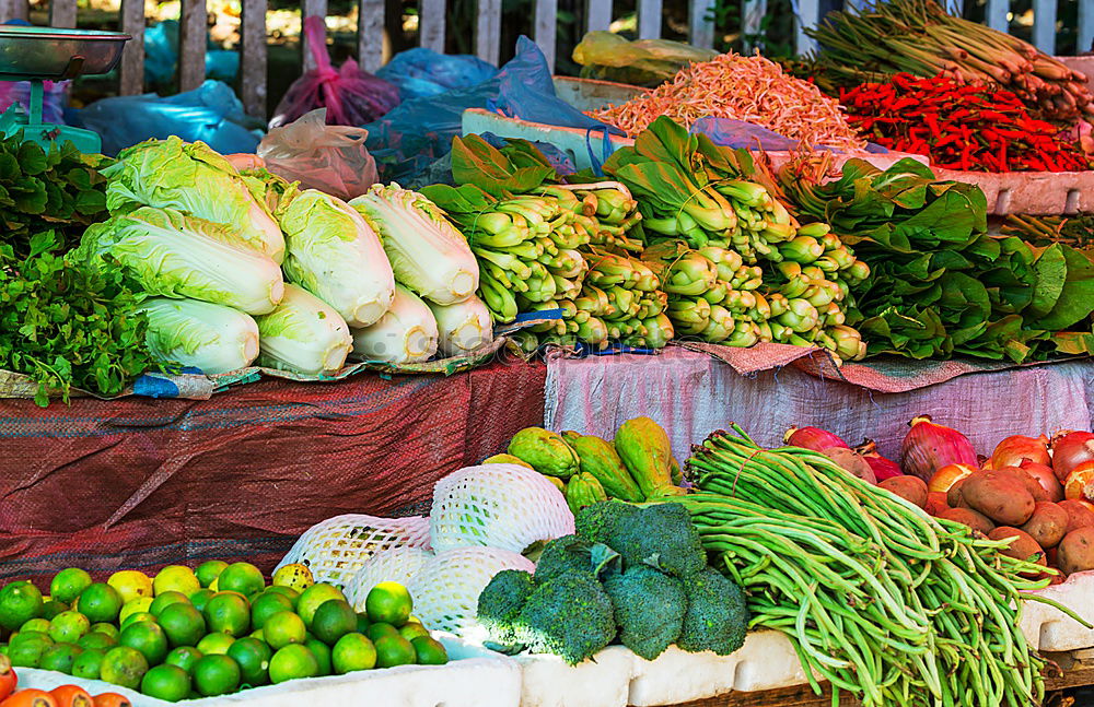 Similar – Image, Stock Photo vegetable stall Food