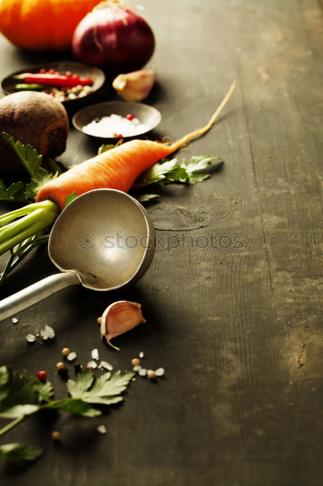 Similar – Image, Stock Photo Preparing young potatoes on a wooden table