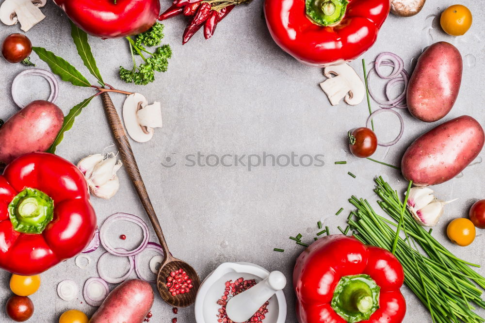 Similar – Image, Stock Photo Cherry tomatoes, herbs and olive oil