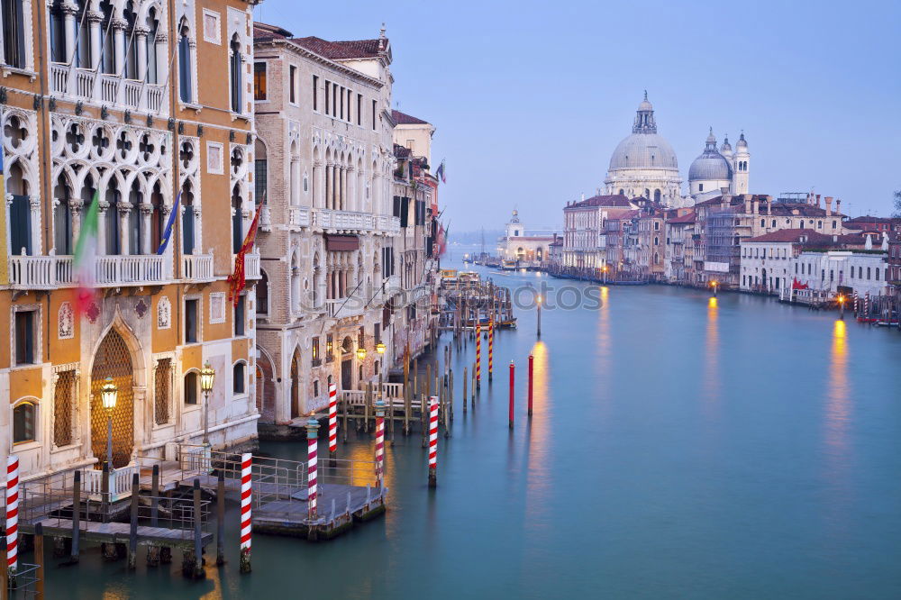 Similar – Image, Stock Photo Empty gondolas floating on a lagoon of Venice, Italy