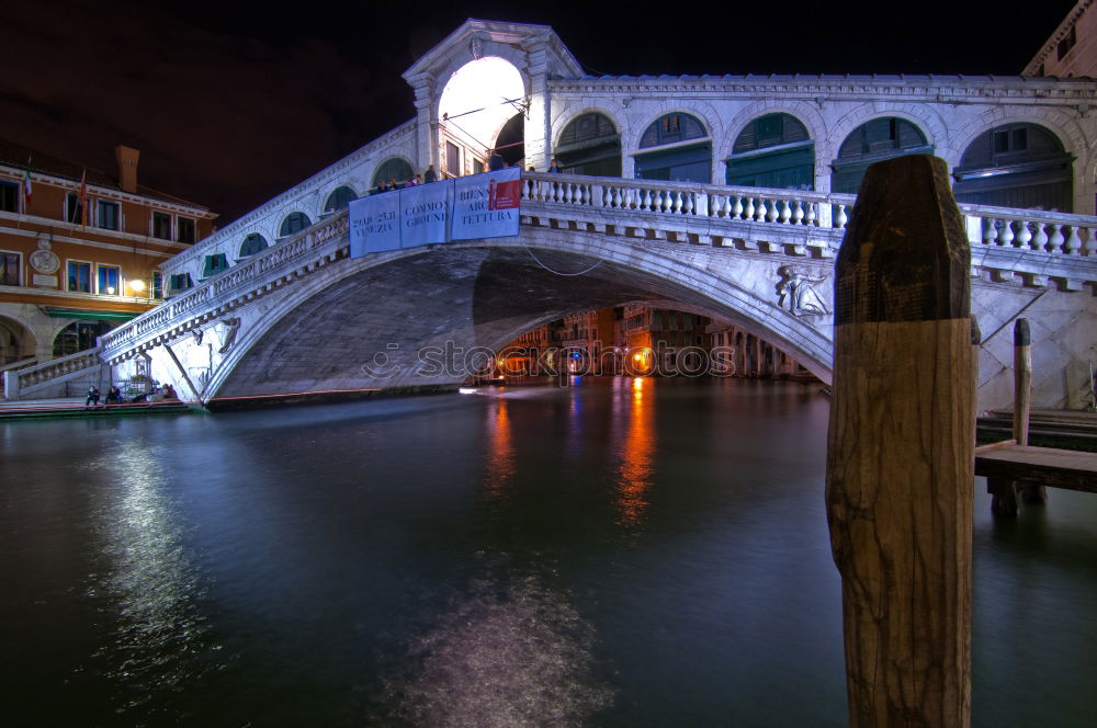 Image, Stock Photo Rialto at night Tourism