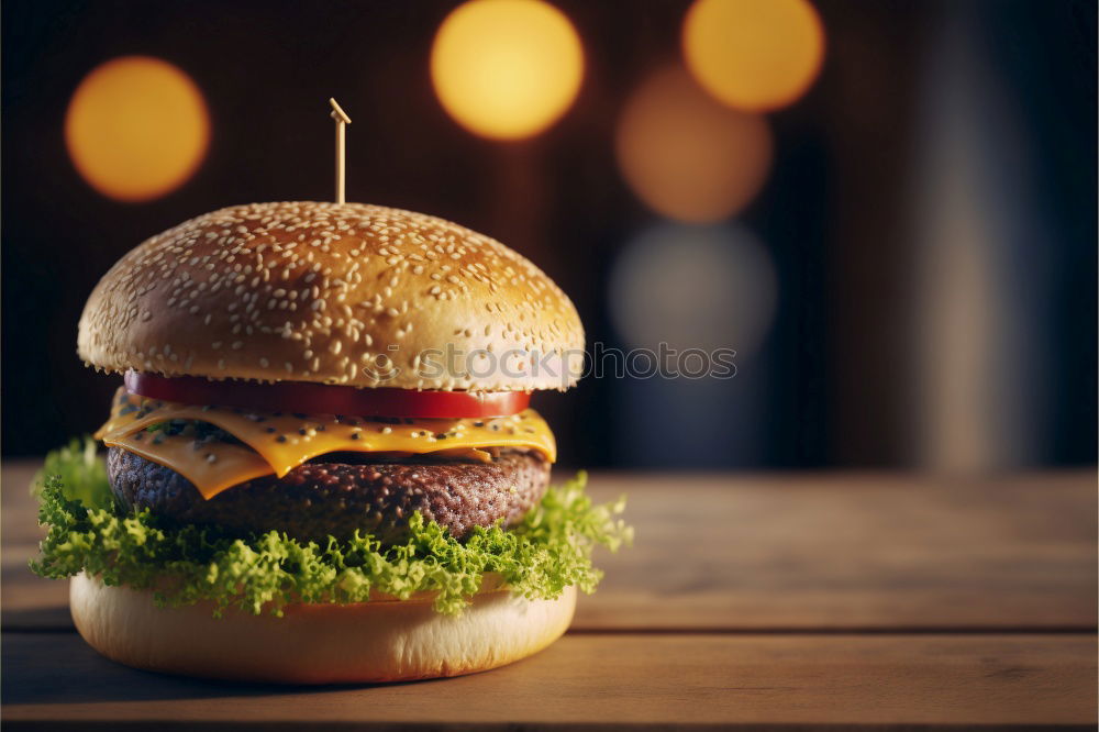 Similar – Image, Stock Photo Burger & Beer Food