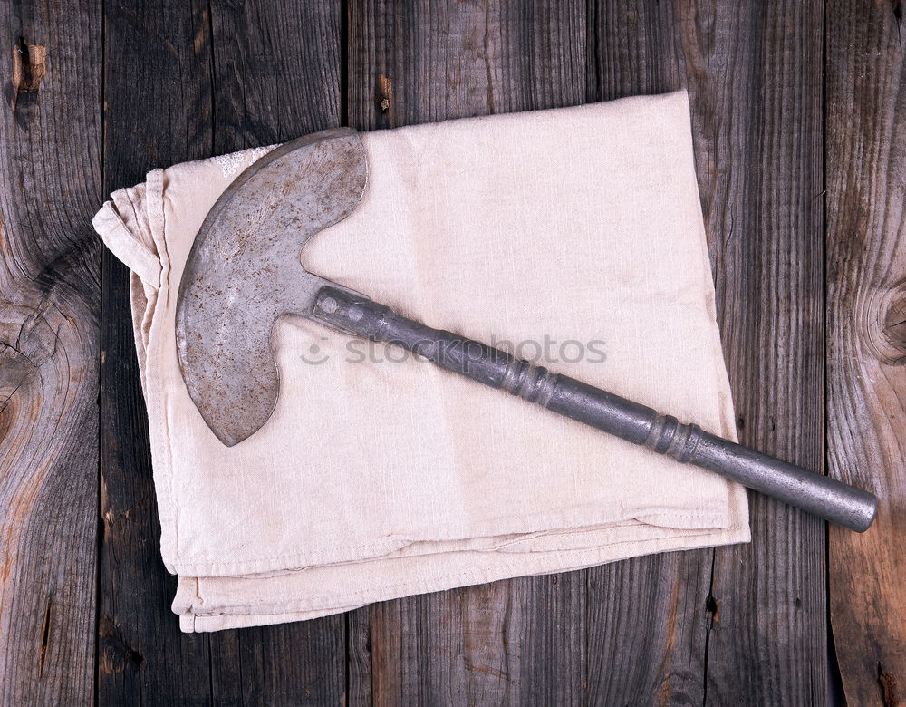 Similar – Image, Stock Photo iron hatchet for cutting meat or vegetables