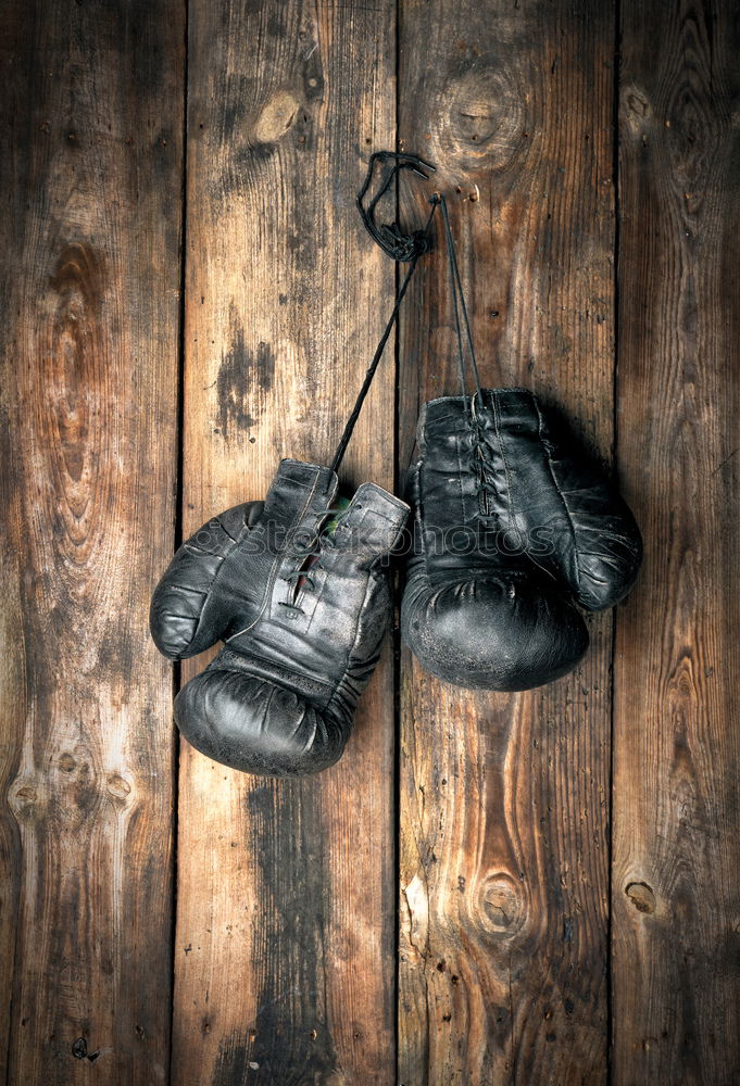 Similar – Image, Stock Photo pair of very old brown boxing gloves