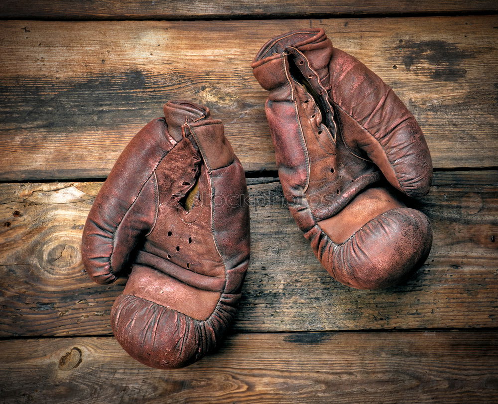 Similar – Image, Stock Photo very old brown boxing gloves