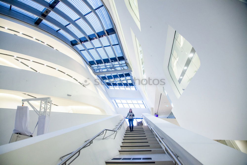 Image, Stock Photo Woman in architecture