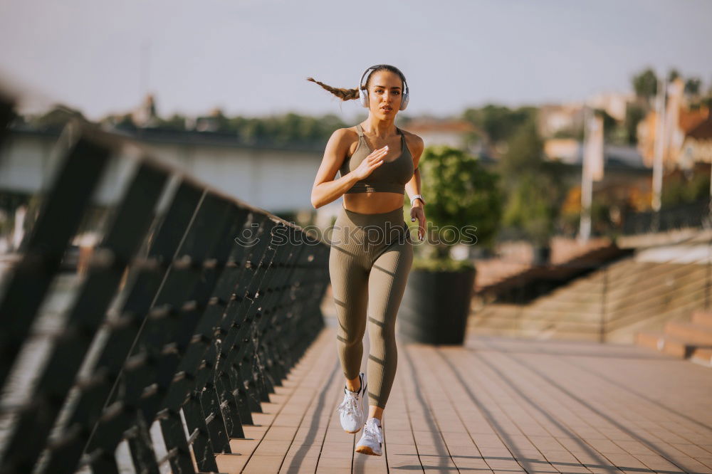 Similar – athletic woman stretching