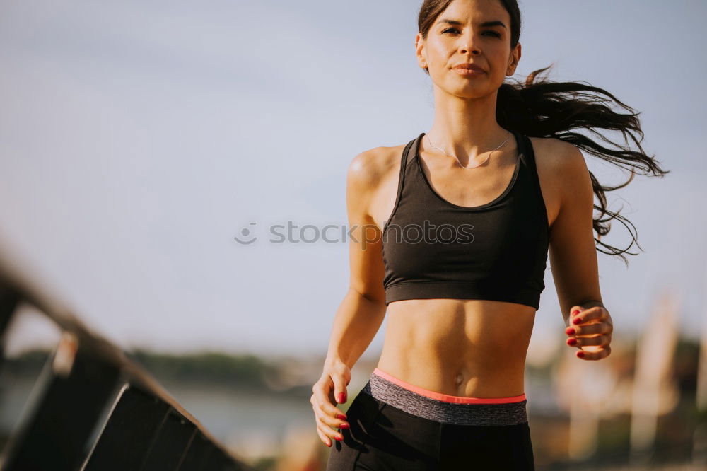 Similar – Image, Stock Photo Black woman, afro hairstyle, running outdoors in urban road.