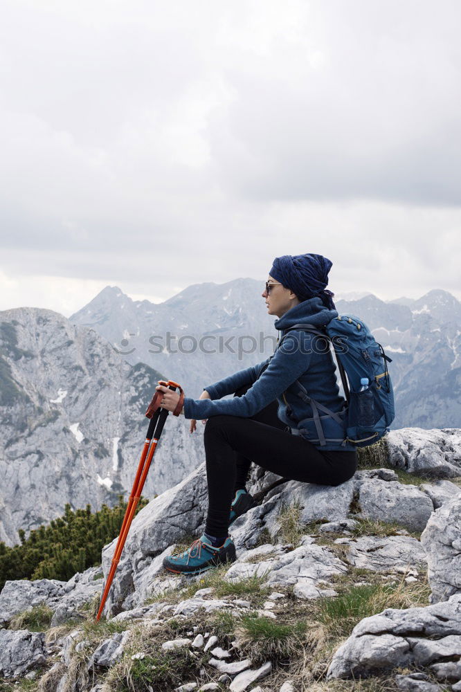 Similar – Young Backpacker enjoying of Nature.