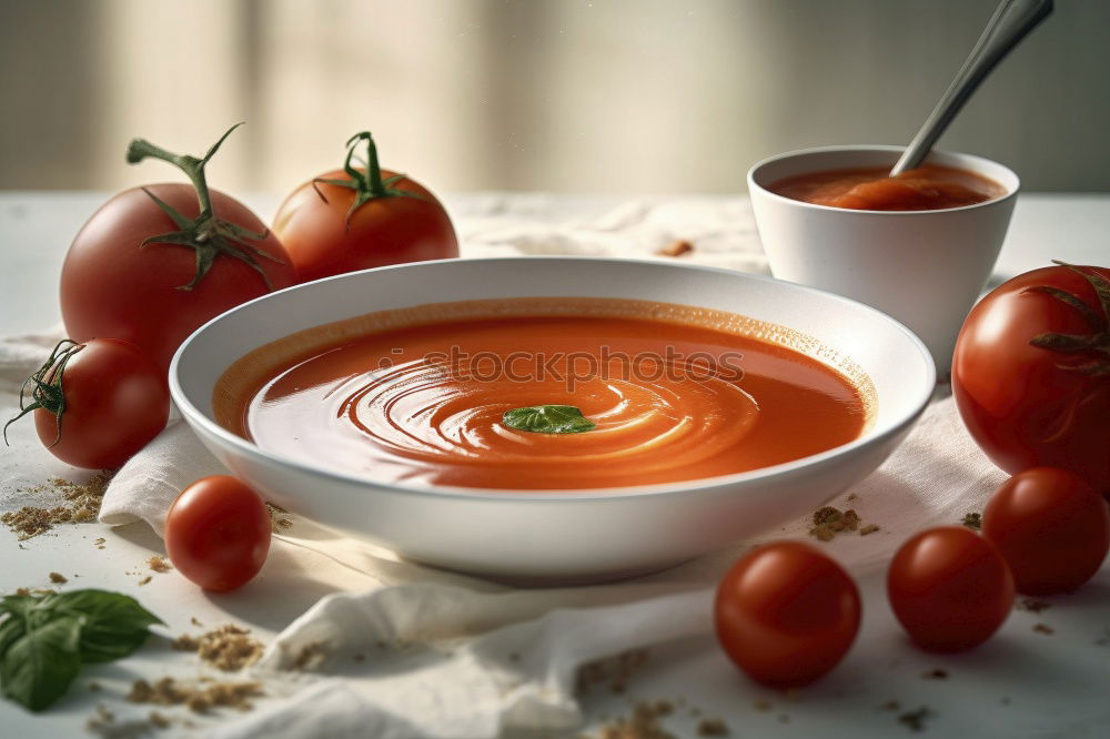 Image, Stock Photo Typical spanish salmorejo
