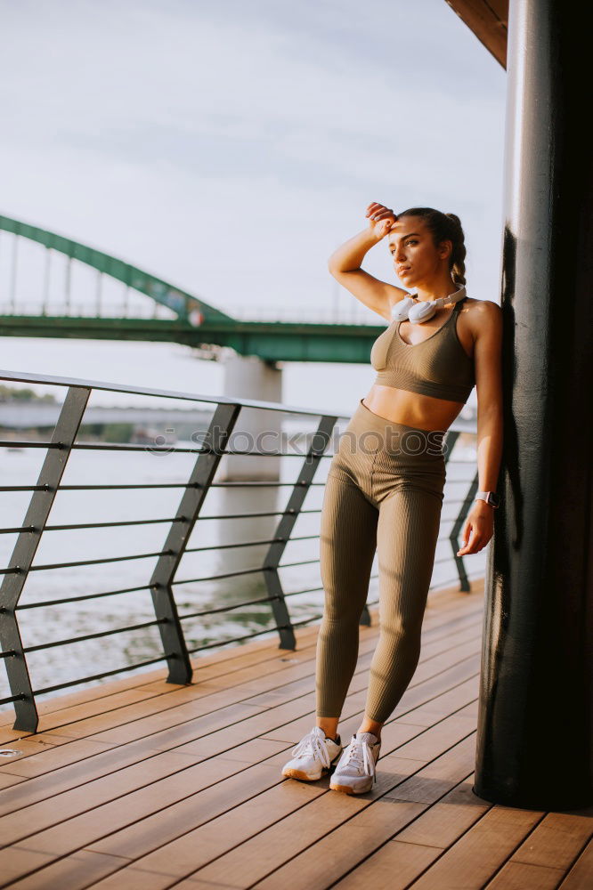 Similar – Image, Stock Photo Beautiful young mulatto woman in urban environment