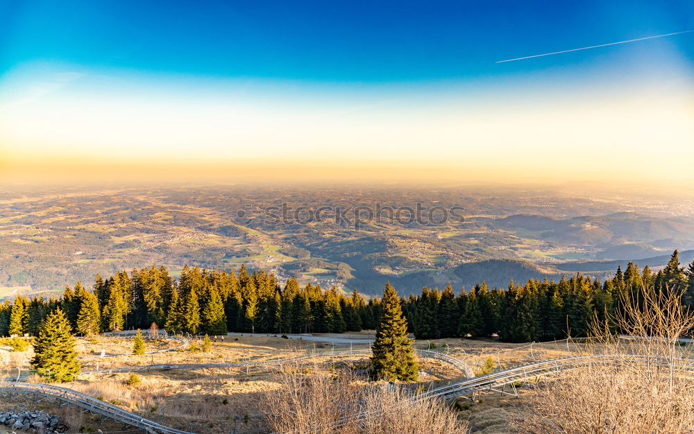 Similar – Sunset over the winter landscape