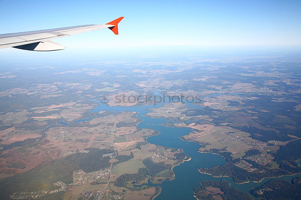 Image, Stock Photo Lake Tegel from the plane