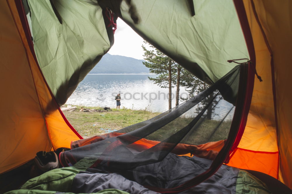 View from inside the tent