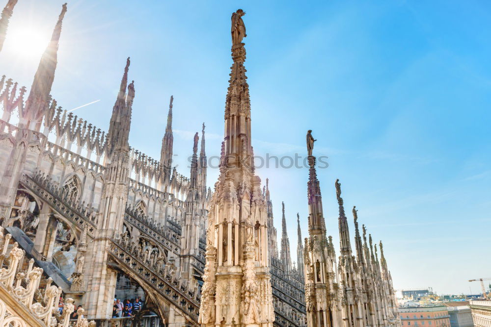 Similar – Image, Stock Photo Architecture on roof of Duomo cathedral