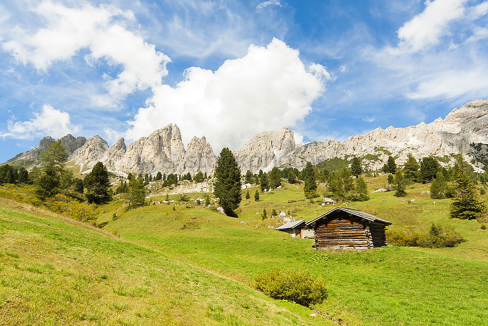 Similar – Hut with view in the Dolomites