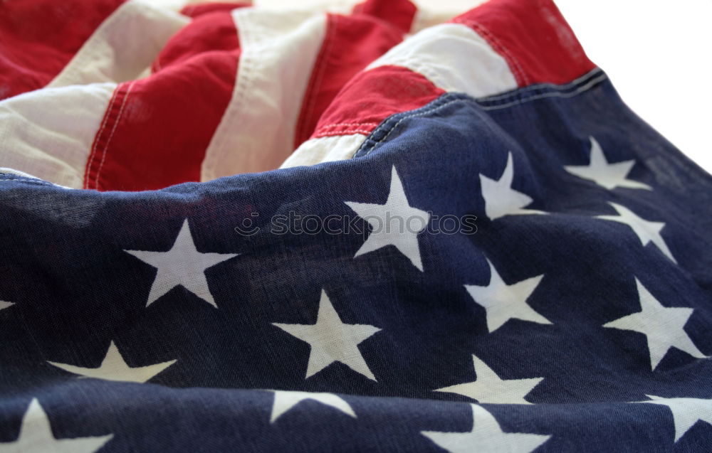 Similar – Image, Stock Photo Happy Independence day July 4th. American flag textile patch on a denim jacket and American pin