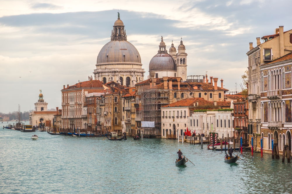 Similar – Urban landscape of Venice, water canals with boats.