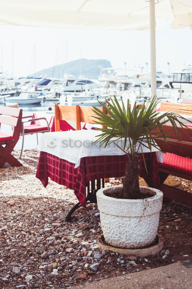 Similar – Image, Stock Photo Typical greek restaurant.