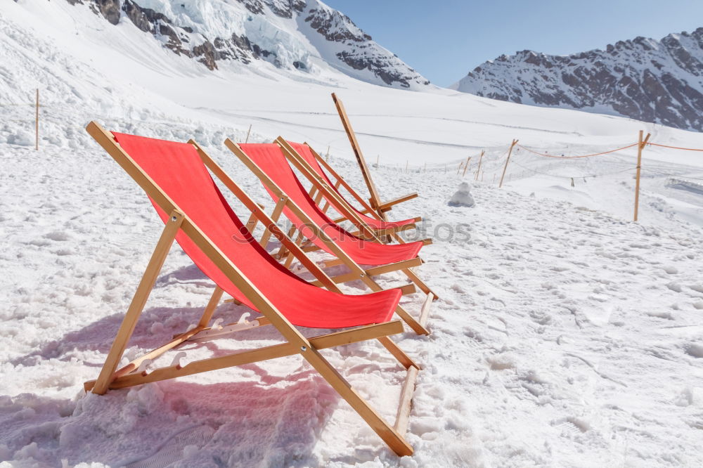 Similar – white winter land, wooden sledge