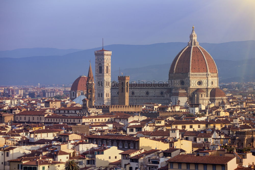 Similar – Image, Stock Photo The view of the roofs of Florence with the cathedral