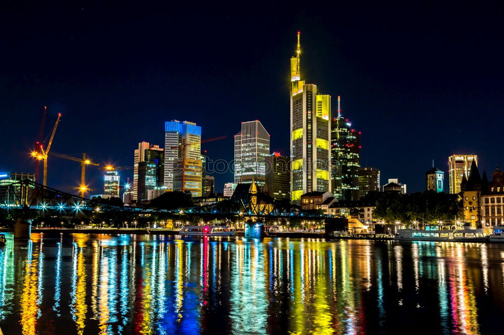 Similar – Frankfurt on the Main at night