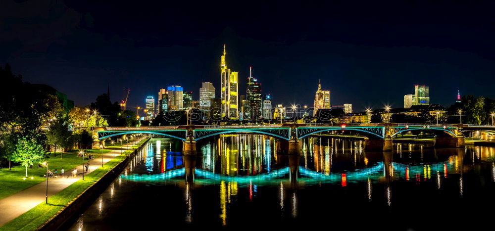 Similar – Frankfurt Bridge Magic