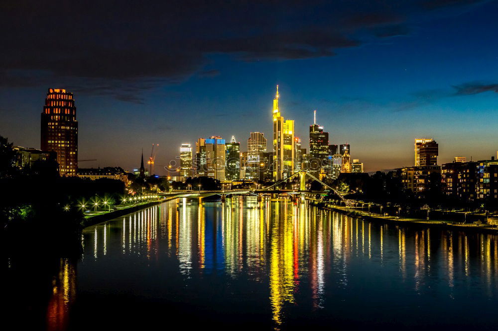 Similar – Skyline at night II Town