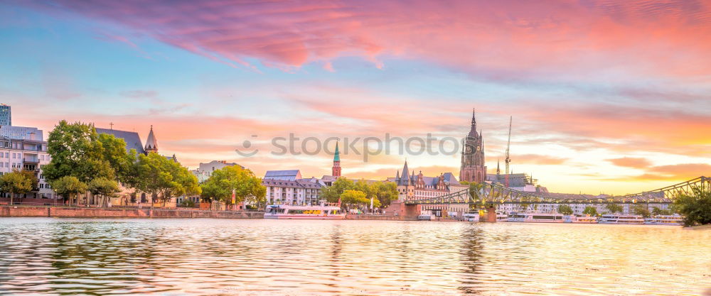 Similar – Image, Stock Photo View over the Warnow to Rostock.