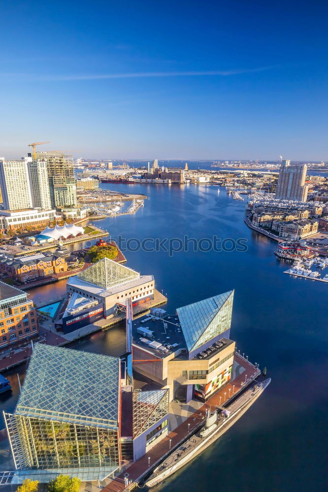 Similar – View over the Elbe to the Elbphilharmonie, skyline with ships and buildings at the waterfront