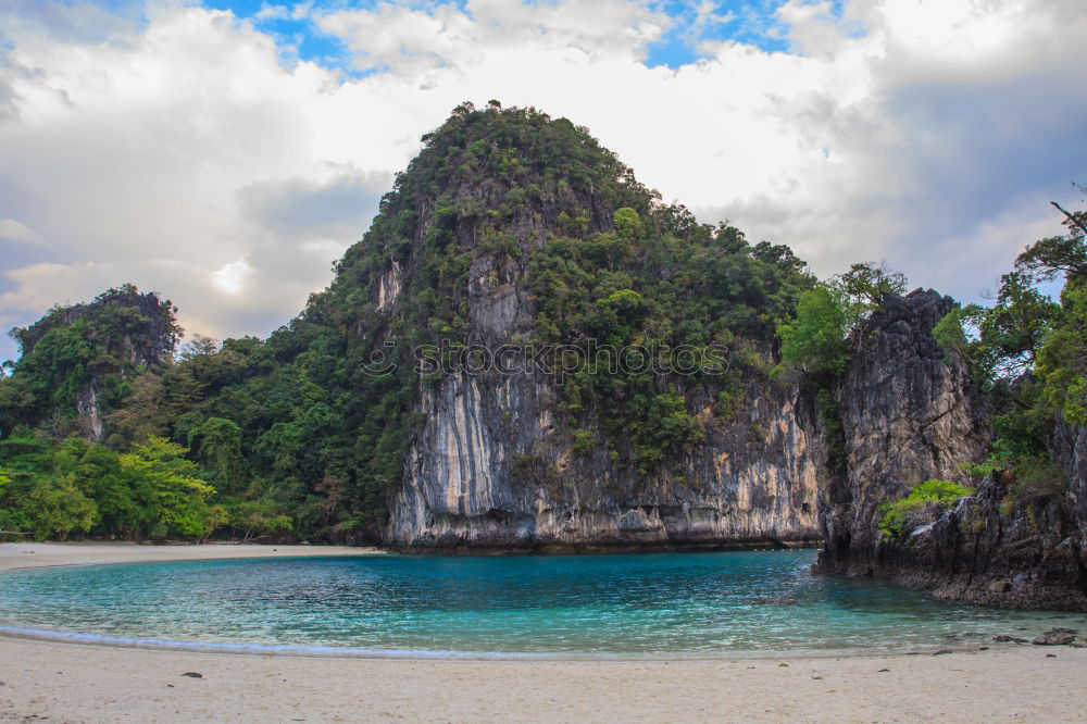 Similar – the beautiful paradise bay and tropical lagoon