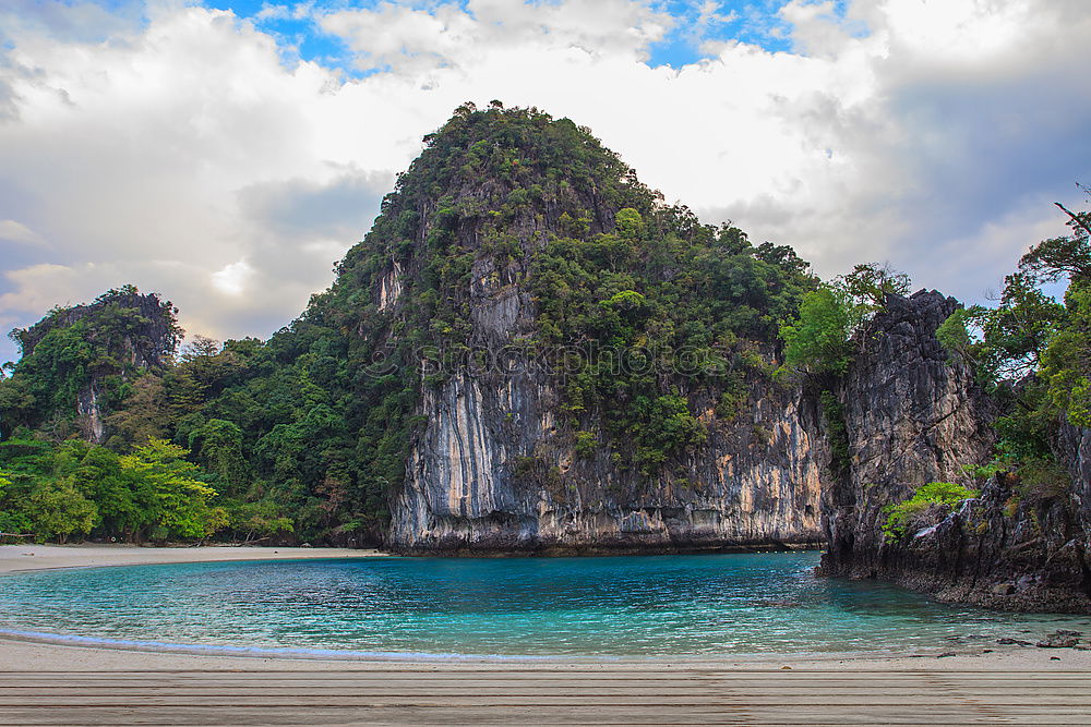 Similar – the beautiful paradise bay and tropical lagoon