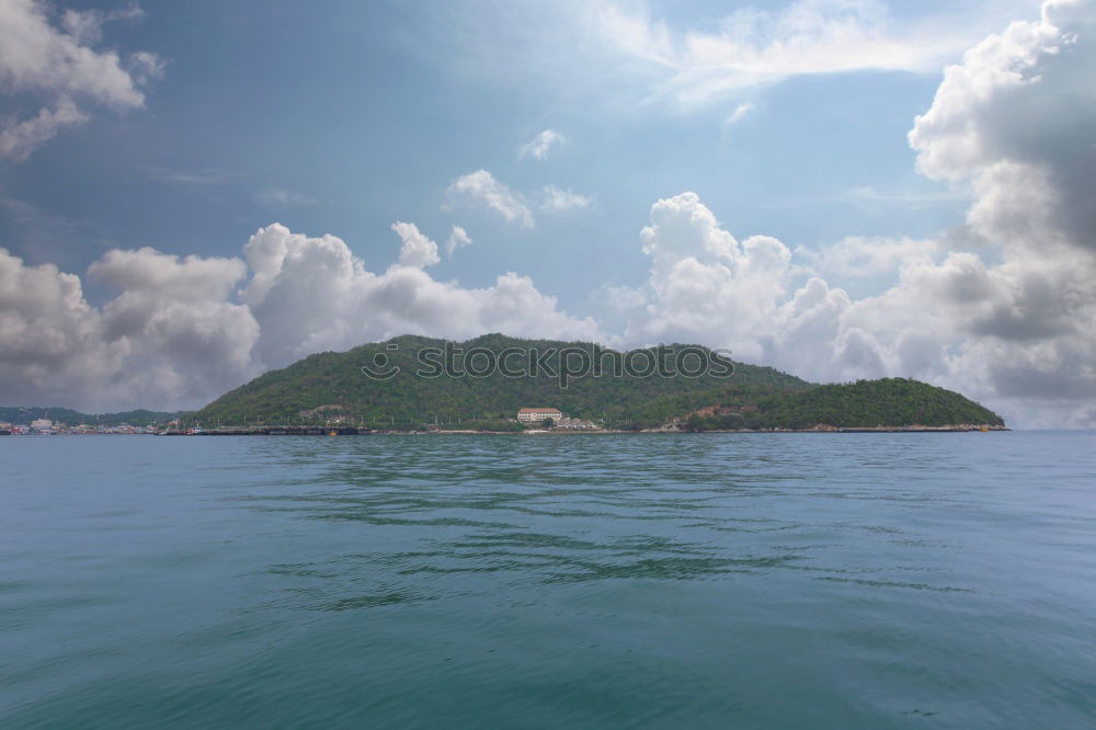 Similar – Image, Stock Photo from boat and the pacific ocean mountain background