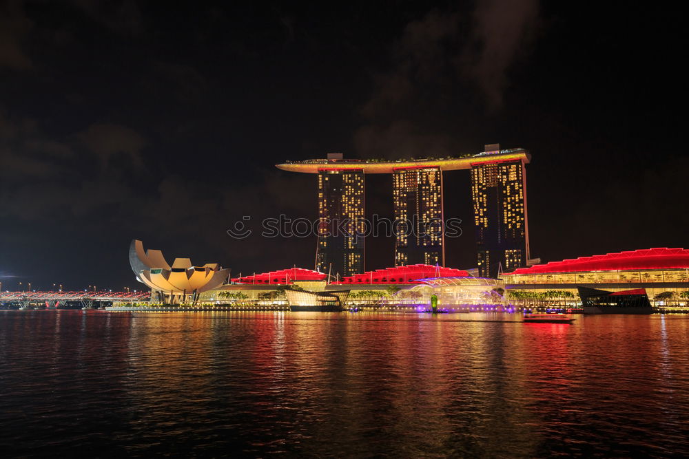 Similar – Image, Stock Photo singapore night skyline