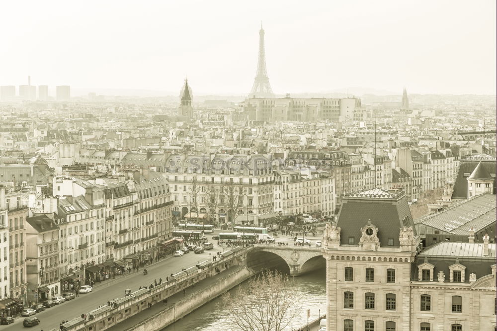 Similar – Paris in the morning Fog