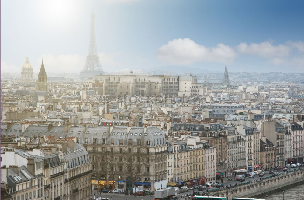 Similar – Paris cityscape with aerial architecture