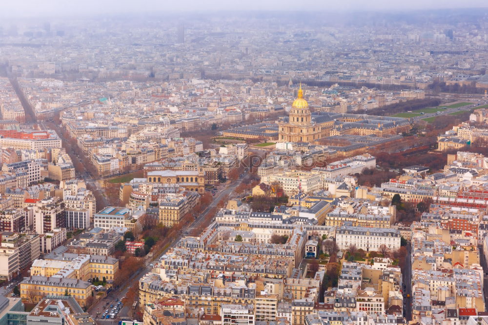 Similar – Paris cityscape with aerial architecture