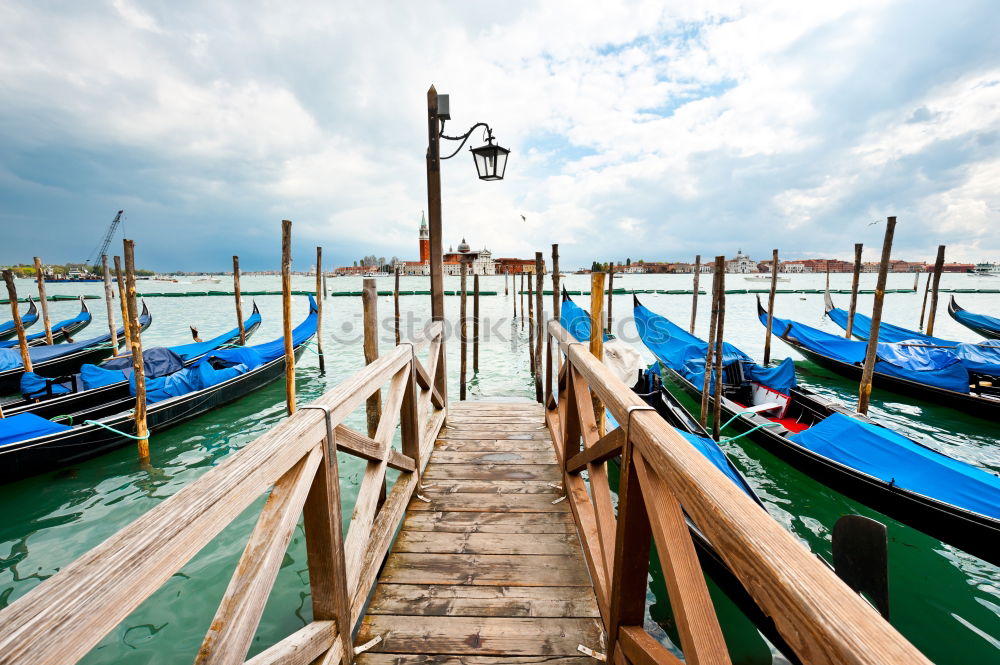 Similar – Gondolas and Church of San Giogio Maggiore in Venice