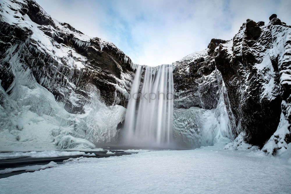 Similar – Image, Stock Photo Godafoss waterfall in Iceland
