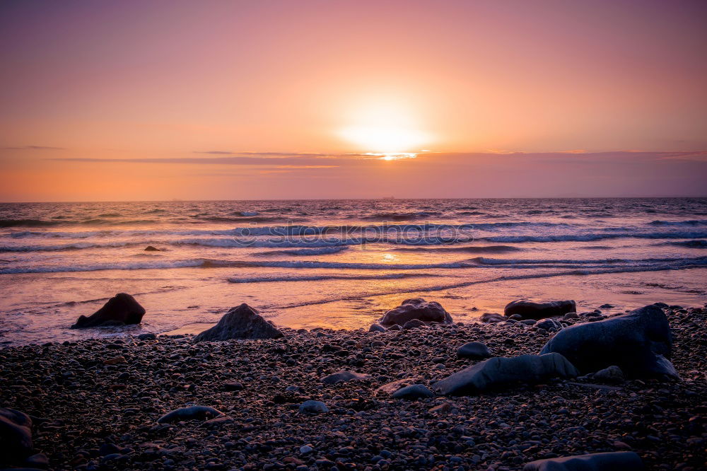 Similar – Sunset at the Baltic Sea coast