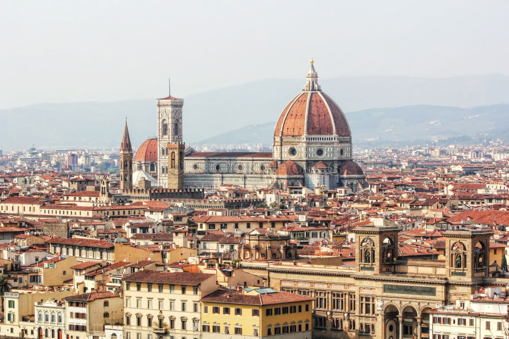 Similar – Image, Stock Photo The view of the roofs of Florence with the cathedral