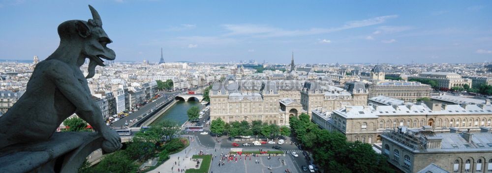 Similar – Image, Stock Photo Gargoyle statue on Notre Dame de Paris