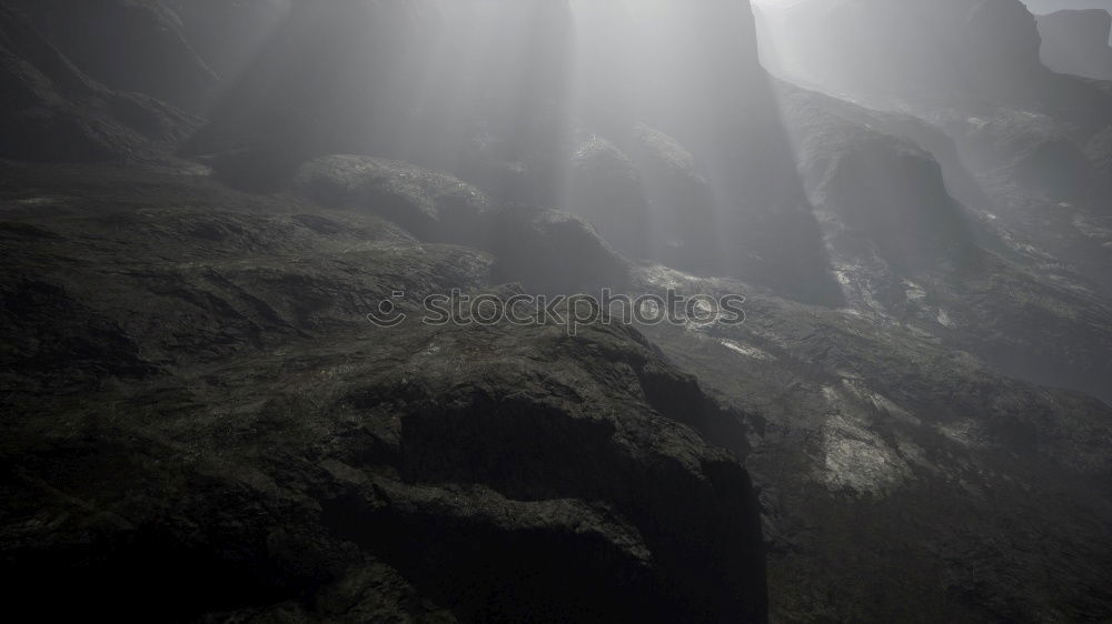 Similar – Image, Stock Photo A man climbing on the rock from magnesium, mountain at dusk.