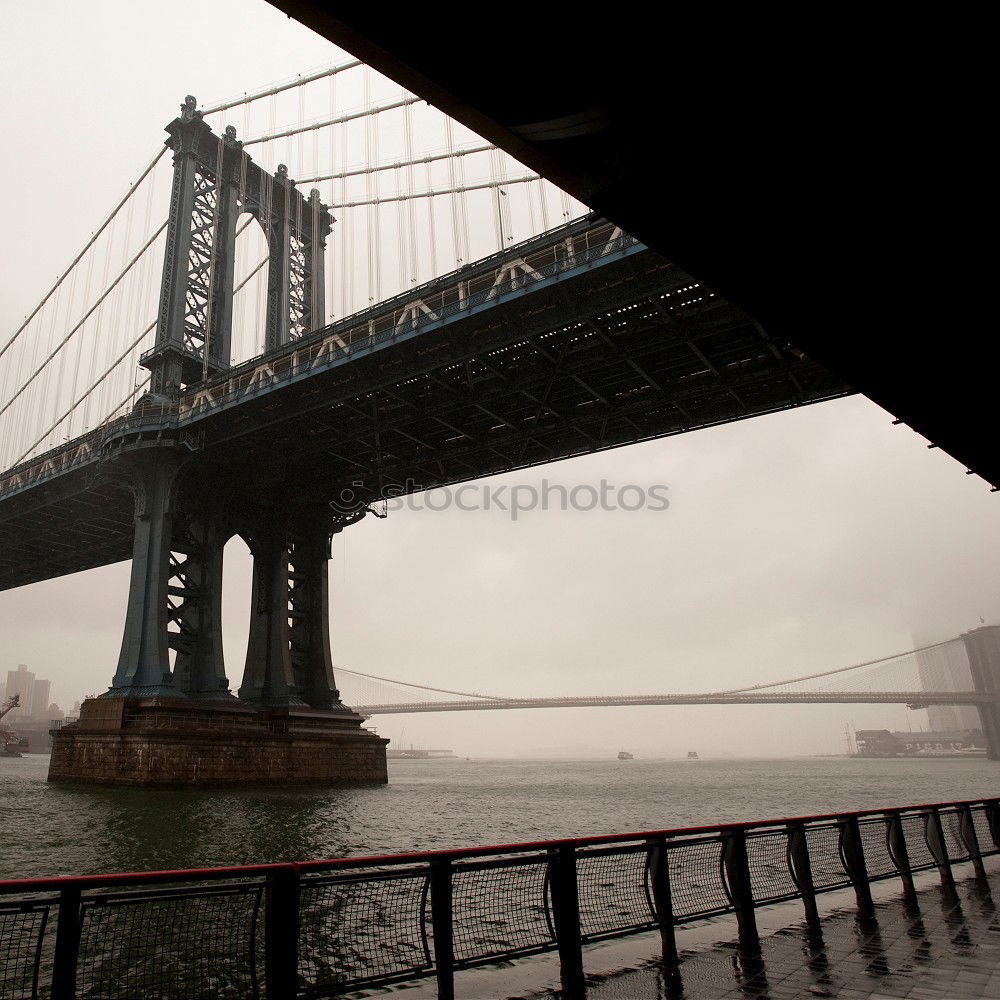 Similar – fog bridge Deserted Bridge